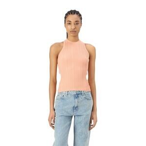 HUGO by Hugo Boss Sarepla Ribbed Sleeveless Top in Bright Orange